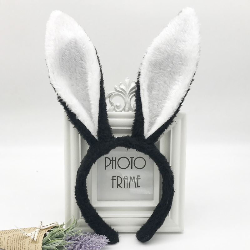 Cerchietto per capelli con orecchie di coniglio in peluche, orecchie da coniglio, fascia per feste a tema, prestazione sul palco, copricapo, Natale, Pasqua, costume cosplay