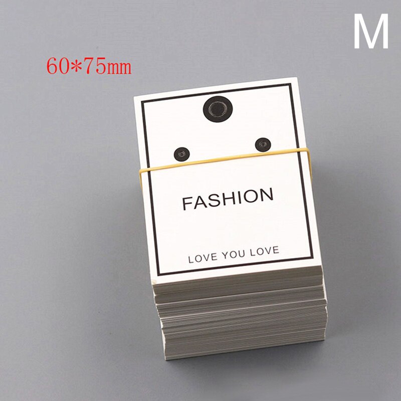 20 Stks/partij Oorbellen En Kettingen Display Kaarten Karton Earring Verpakking Hang Tag Card Oorstekers Papieren Kaart Sieraden: M