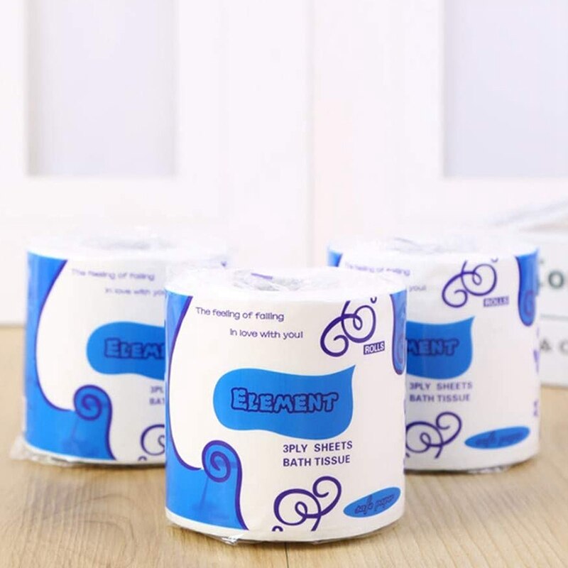 Luxury Toilet Paper 5 Rolls, Smooth Soft 3-Ply Large Roll Bath Tissue Paper, Office Home Kitchen Use Toilet Tissue