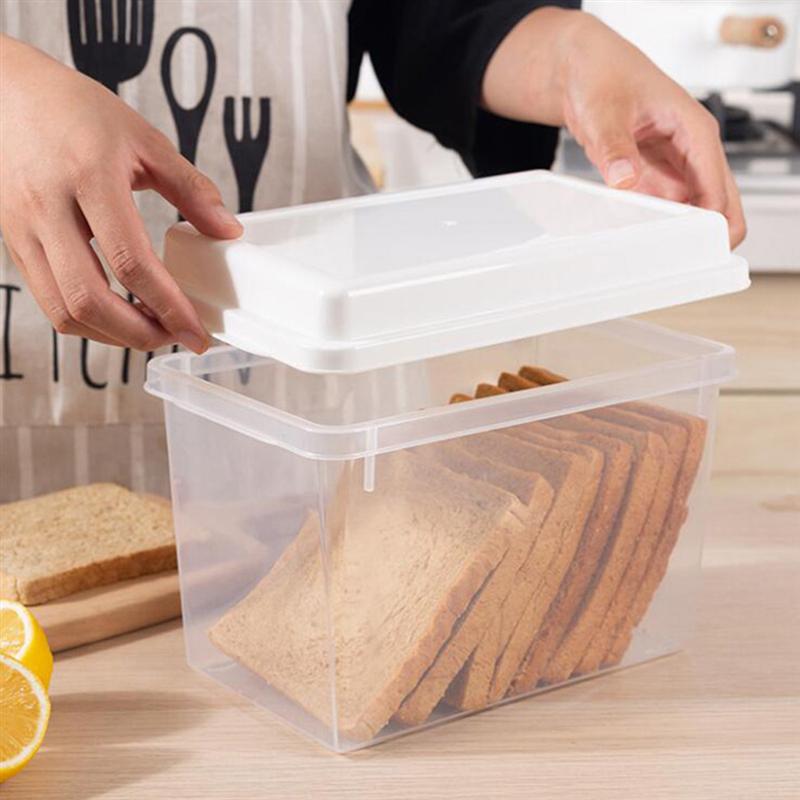 1 Pc Lebensmittel Brot Lagerung Kasten transparent Obst Lagerung Kasten Mit Deckel Kasten Kühlschrank Kasten transparent Toast Obst Nahrungsmittel Kasten