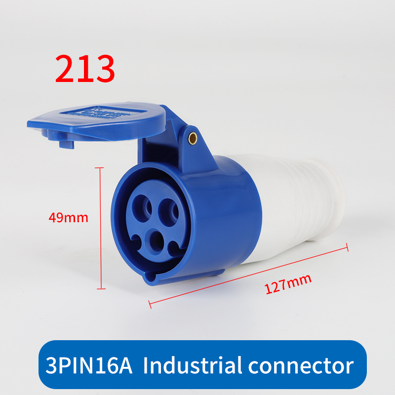 1 PCS Industrial Plug Socket 3P/4P/5Pin Electrical Connector 16A IP44 Waterproof Wall Mounted MALE FEMALE 220V Panel Concealed: Dark Grey