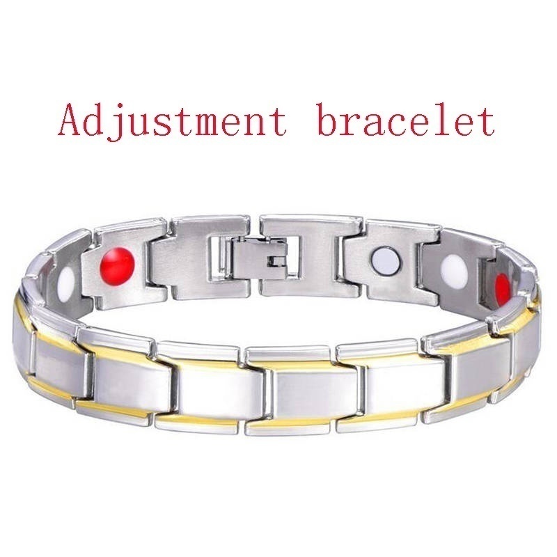 3 In 1 Heren Gezondheid Energie Armband Voor Artritis Twisted Gezonde Magnetische Armband Voor Vrouwen Power Therapie Magneten: Silver Gold