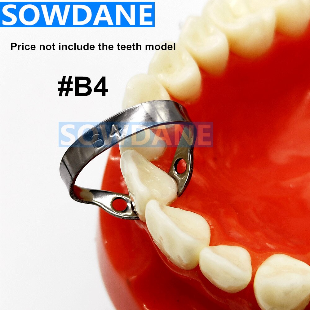 Dental Rubber Dam Klem Rubber Barrière Clip #44 Voor Voortanden En # B4 Voor Twin Cuspid Tanden: 1 piece B4