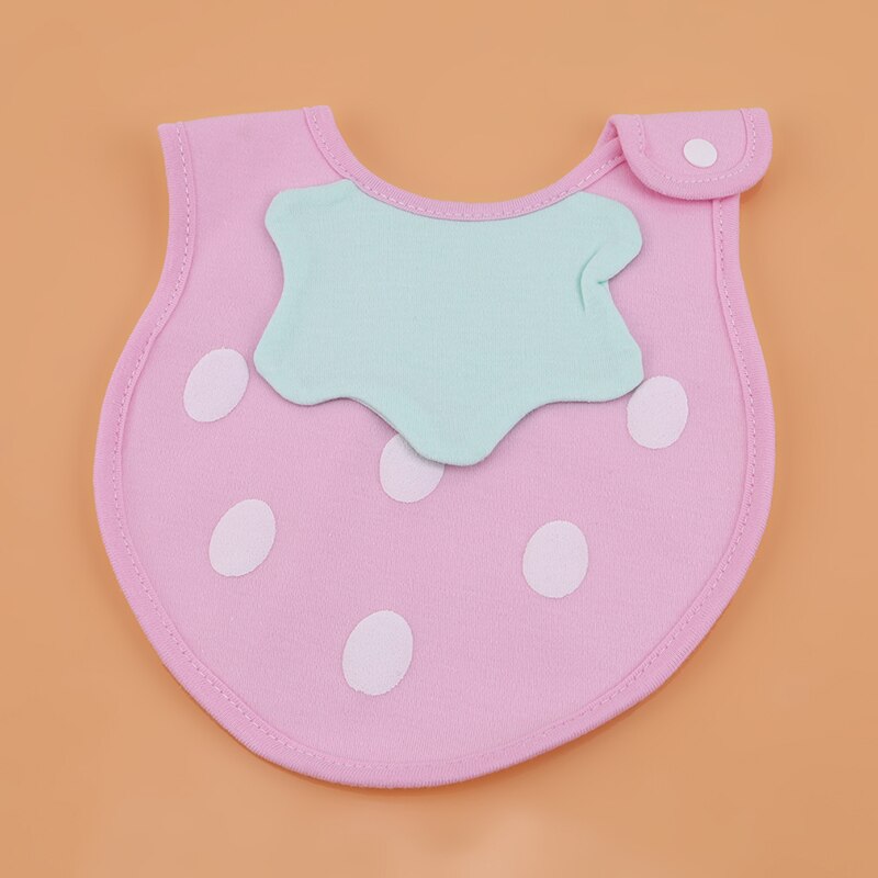 Baby slabbers aardbei katoen waterdicht baberos bebes bandana slab handdoek 2 lagen peuter lunch slabbetjes handdoek boerendoek voor 0-3t: C