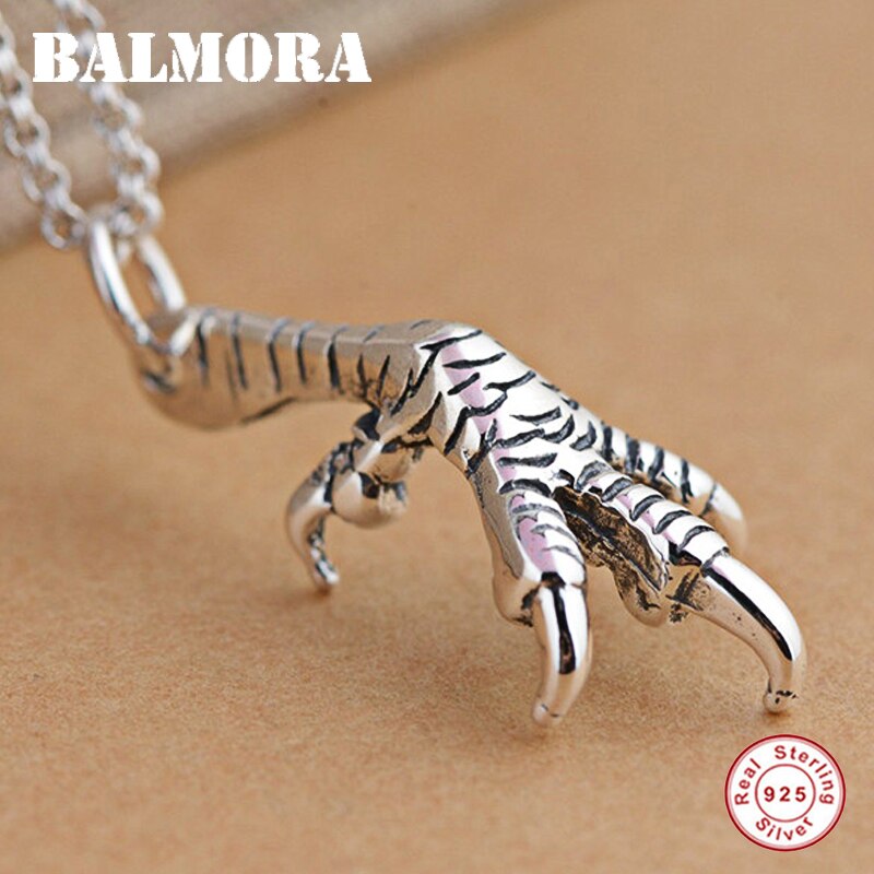 BALMORA Echt 925 Sterling Silber Adler Kralle retro Charme Anhänger für Halsketten Frauen Männer Paar Coole Punk Schmuck KEINE Kette