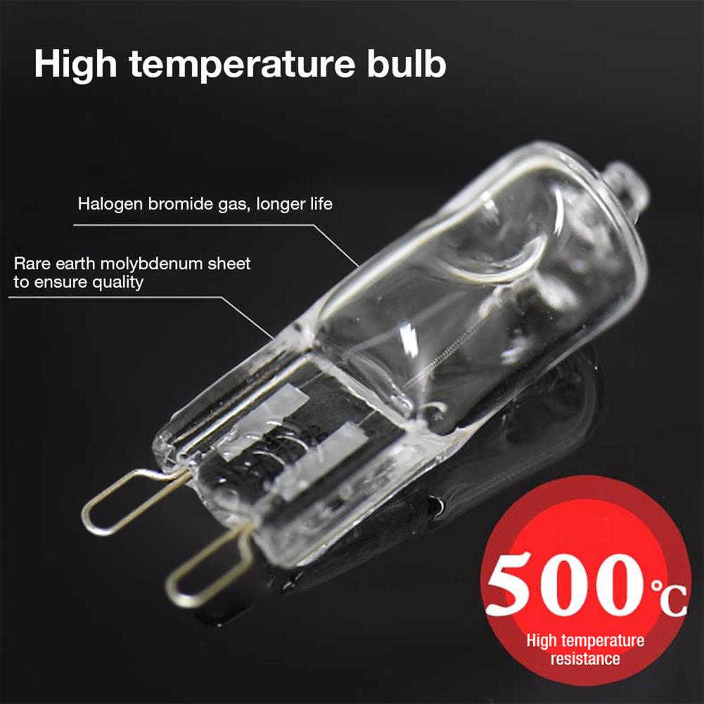 1/2 st  g9 ugnslampa hög temperaturbeständig hållbar halogen ugnslampa 500 ℃ ånglåda ankare lampa ugnsbelysning 40w