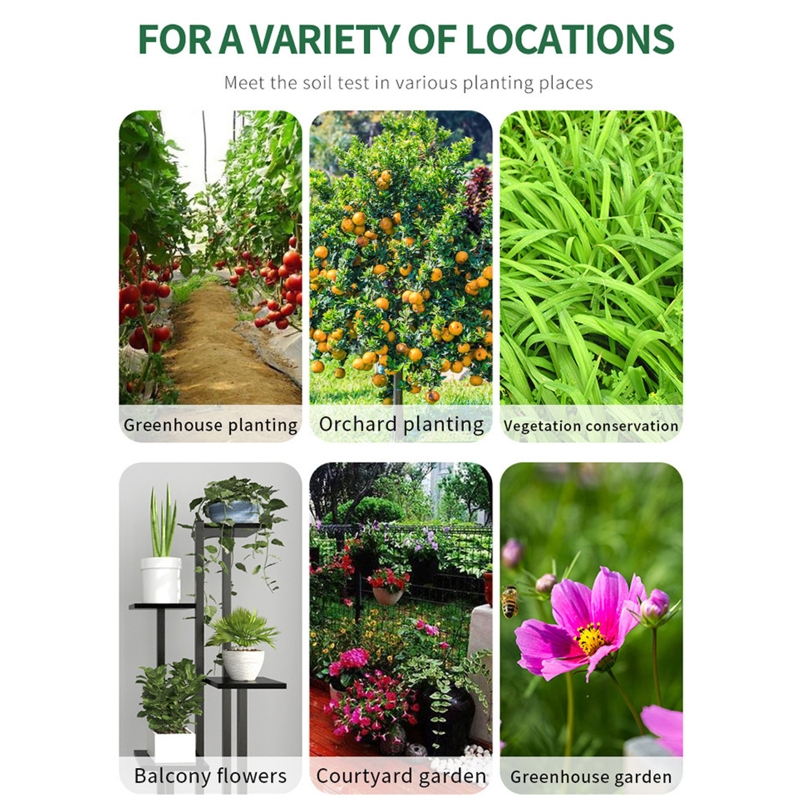 Soil Tester with 90 Degree Rotatable Probe Pin Soil Detector with Moisture Fertility pH Test Portable Outdoor pH Meter