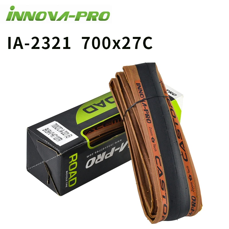 INNOVA Original 700c Road Bike Tire 700x23c/25c/27c/28c/30c Retro Travel Bicycle Out Tire 60/120 TPI Bike Tire Cycling Parts: Light Grey