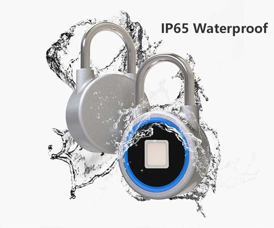 Smart Fingerprint Bluetooth Padlock Multi-function Waterproof Doorlock Mobile App Control GPS Track Keyless Padlock Cabinet Lock