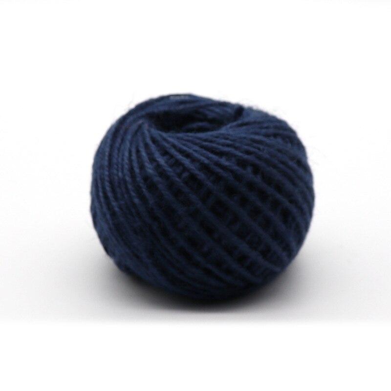 50 m handgemaakte diy kleuren henneptouw 2mm kleuren gevlochten touw fotowanddecoratie kersttouw touw: 14 donkerblauw