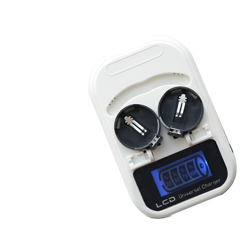 3.6V Lcd Eu Plug Knop Batterij Oplader Opladen Voor Lir2032 Lir2025 Lir2016 Ml2032batteries CR2032