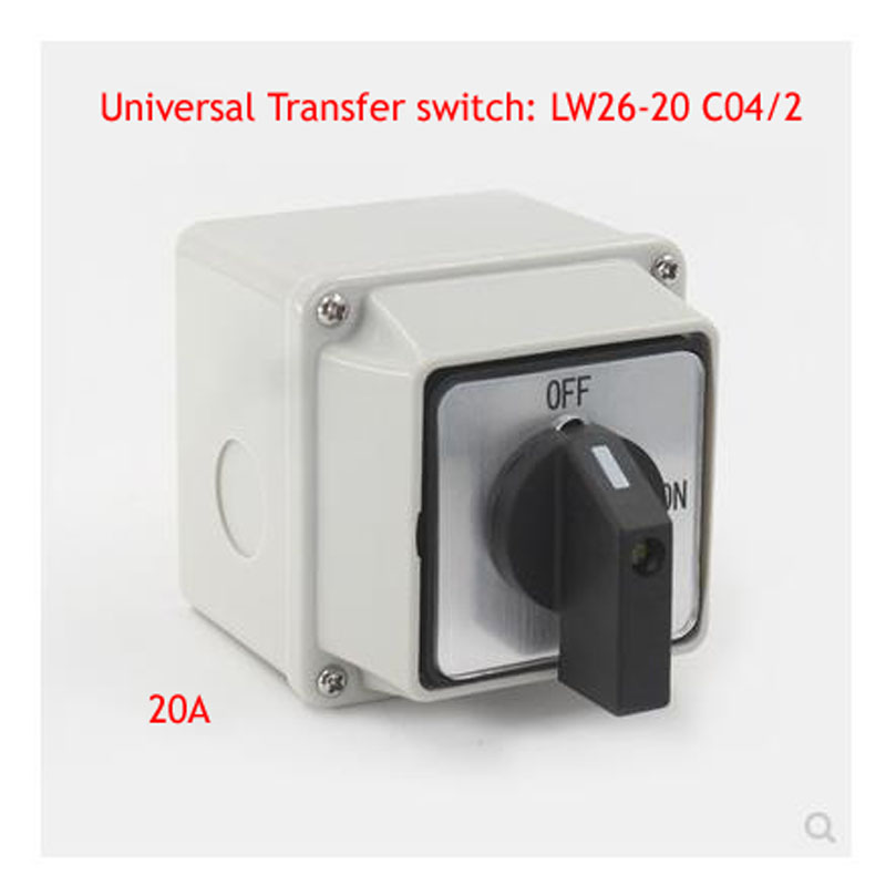 Power Cut-off Switch Waterproof Box LW26-20 C04 2 380V Sealed Load Power-off On-off Universal Conversion