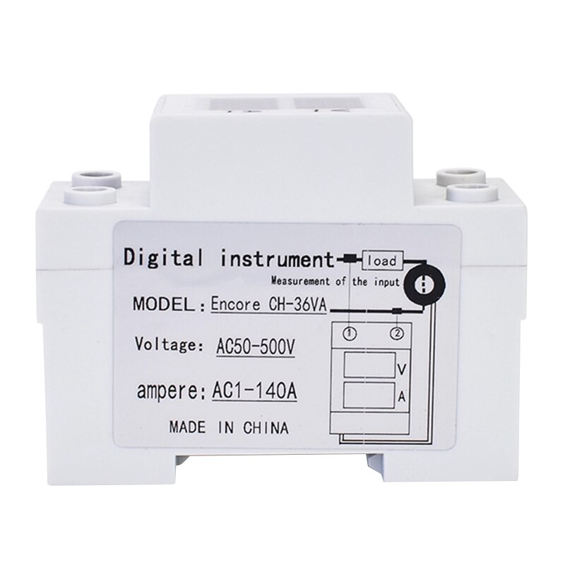 Draagbare Voltage Current Meter Hoge Precisie Voltmeter Amperemeter Din Rail Meter