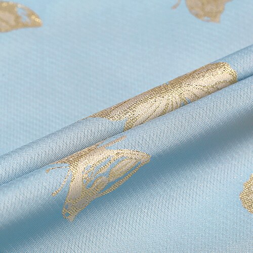 Begrænset fransk stereo jacquard kjole stof tapet tapet satin sommerfugl guld sprødt garn farvet lys klud