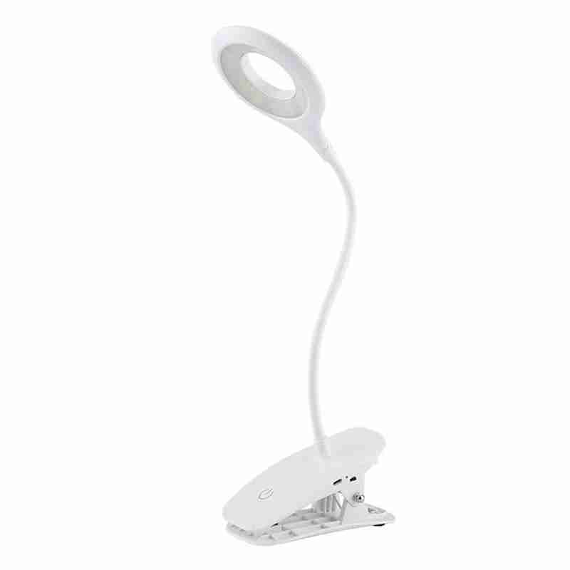 Table Lamp Clip Led With Battery Bendable Desk Lamp Gooseneck Desktop Clip Light Study Rechargeable Table Lamps Magnifier O7C7: Default Title