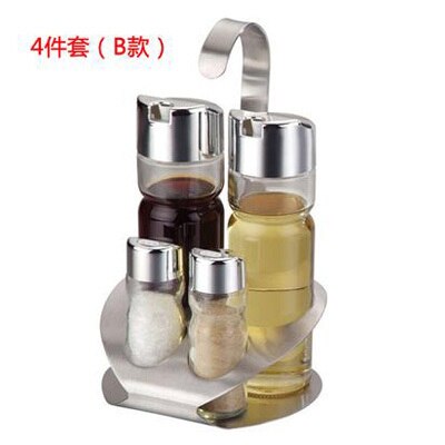 Stainless Steel Spice Jar Set Cooking Top Seal Gadget Oil Pourer Bottle Storage Salt Porta Condimentos Kitchen Gadgets OC50TL: set2