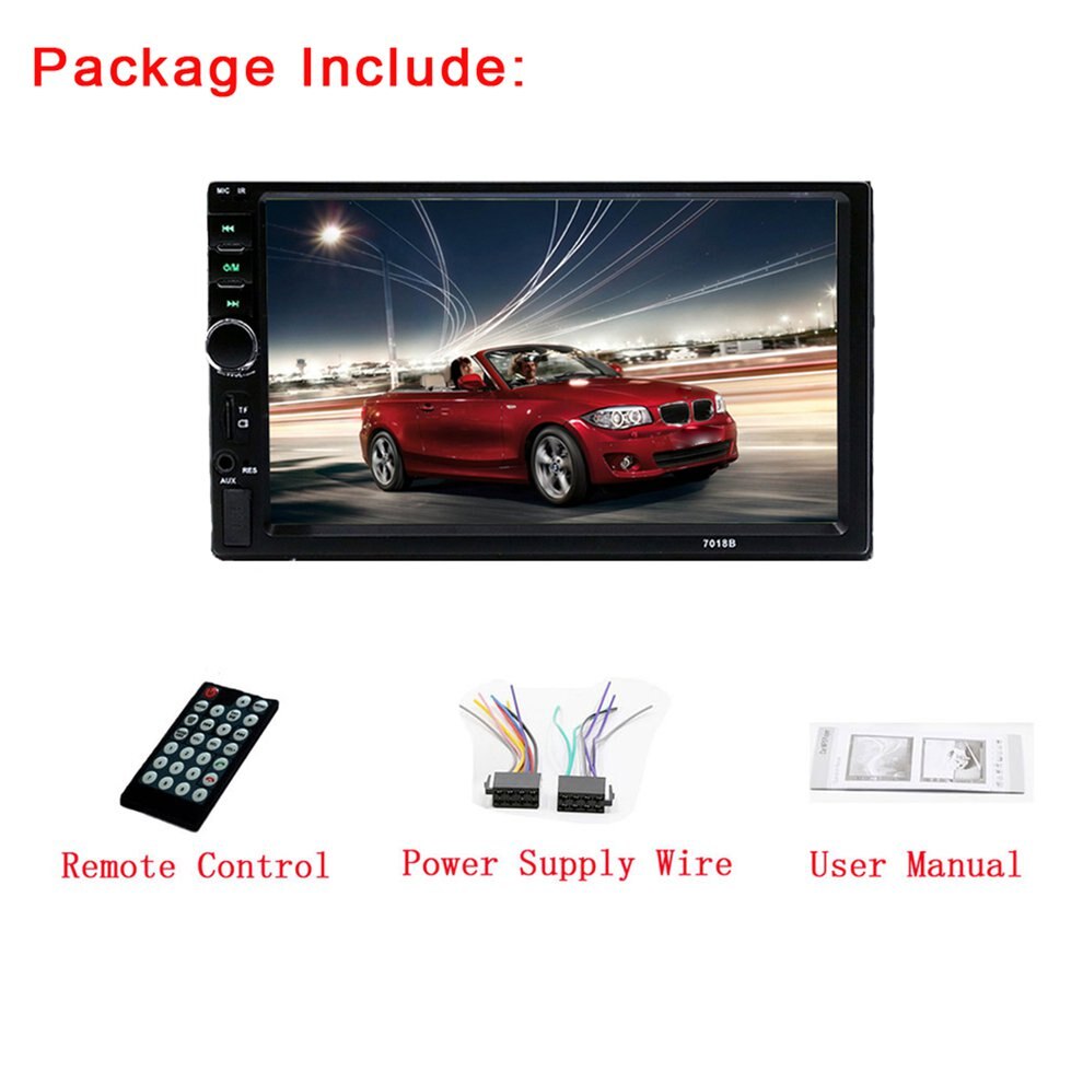 7018B Universal FM Player Stereo Radio Car 7 Inch HD MP5 Touch Screen + Free Rear Camera Car Stereo Video MP5 Player