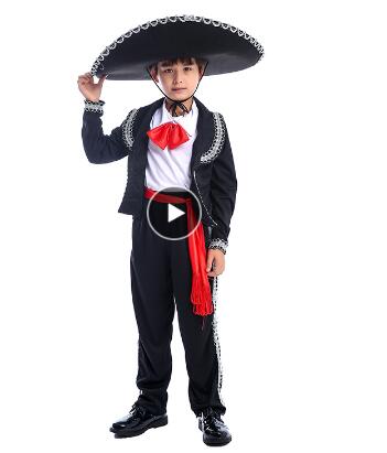 Costume de Festival et de fête pour garçons, tenue de Mariachi Amigo, danseuse pour enfants