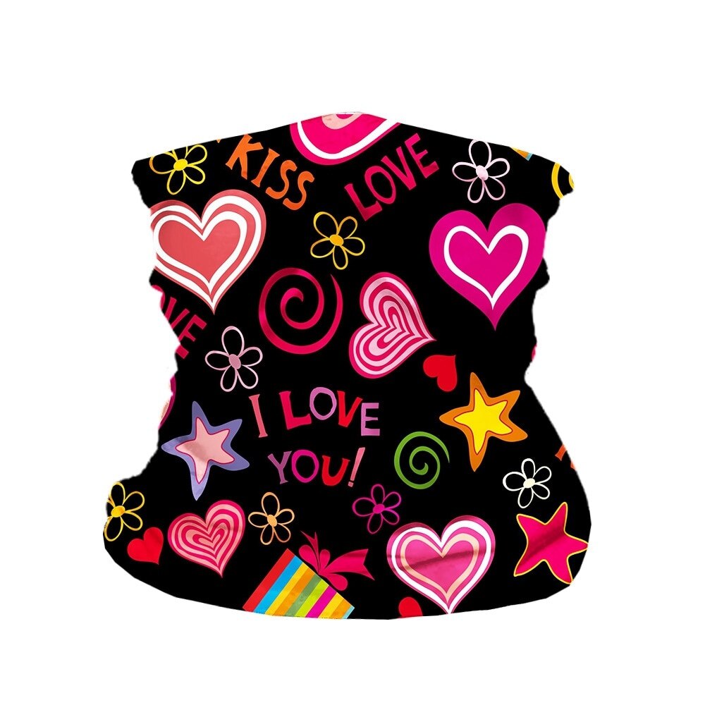 Gedruckt Elastische freundlicher Kopf Gesicht Hals Gamasche Rohr Bandana Schal draussen Sport Radfahren Zubehör Halbe Gesicht Schals: 4