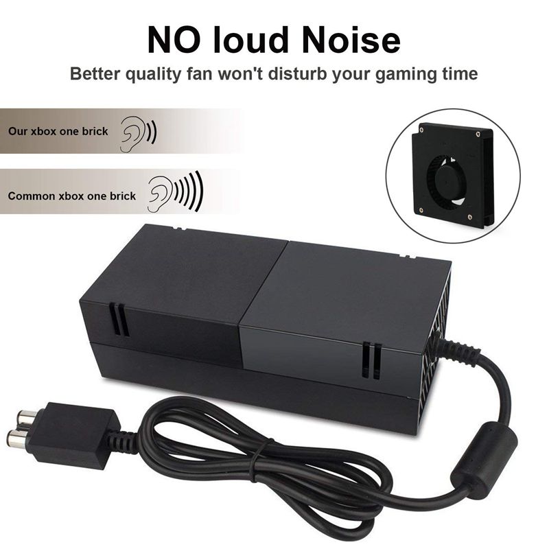 ABHU-220W For Xbox One Power Supply, AC Adapter Replacement Charger with Cable for Xbox 1, For Xbox One Power Brick Advanced Q