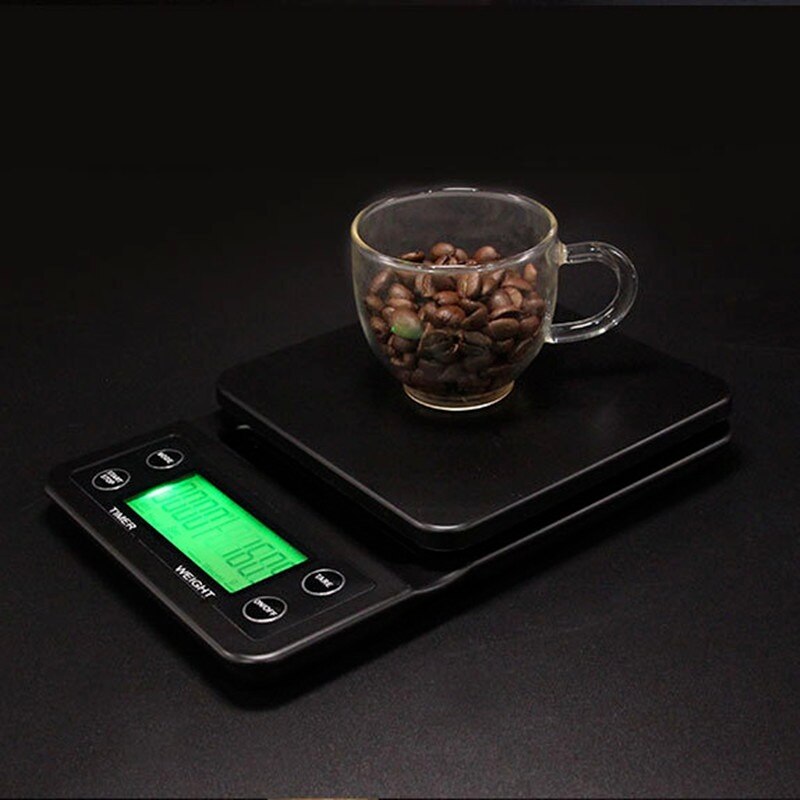 3kg/0.1g 5kg/0.1g Drip Coffee Scale with Timer Electronic Digital Kitchen Scales High Precision LCD Electronic Weight Scales