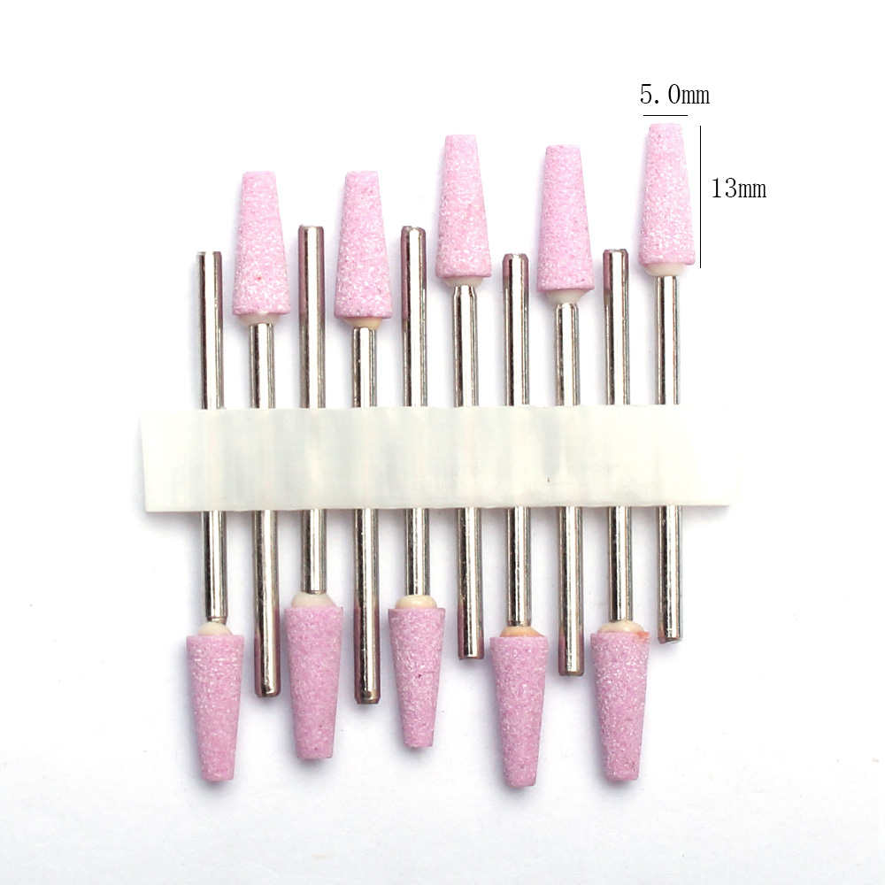 10pc Nail Drill Bits Set Ceramic Stone Manicure Drills Milling Cutters Cuticle Remover Files Electric Burr Tools