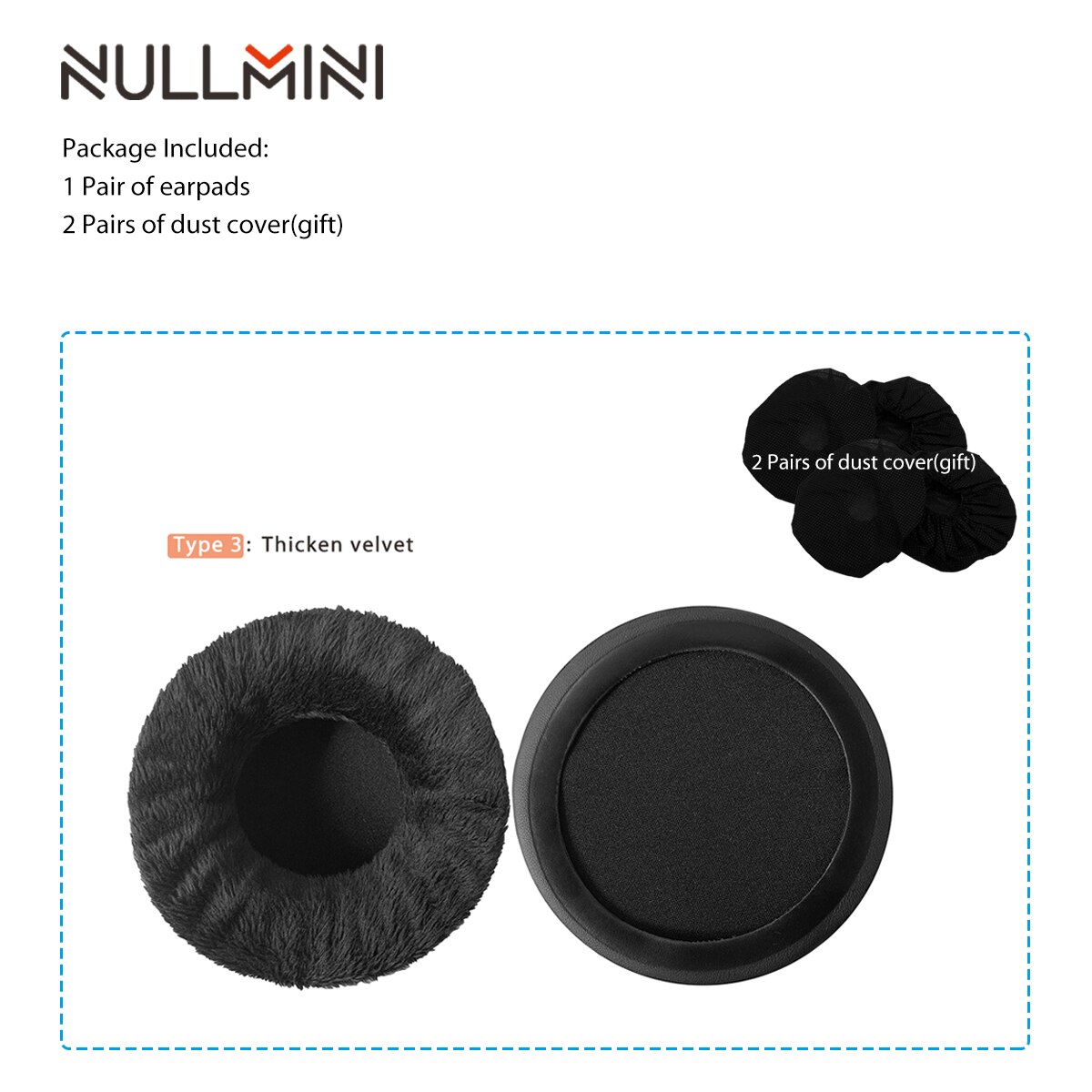 NullMini Ersatz Ohrpolster für Superlux HD681 HD681B HD681EVO HD681F Kopfhörer Leder Hülse oder Samt Kopfhörer Ohrenschützer: 3