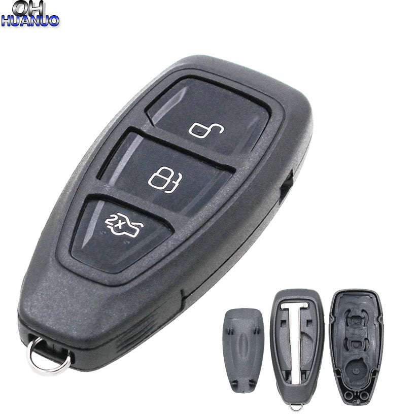 3 Knop Slimme Afstandsbediening Sleutel Shell Met Insert Blade Vervanging Refit Sleutel Shell Voor Ford Mondeo Fiesta Focus Titanium C -Max Kuga