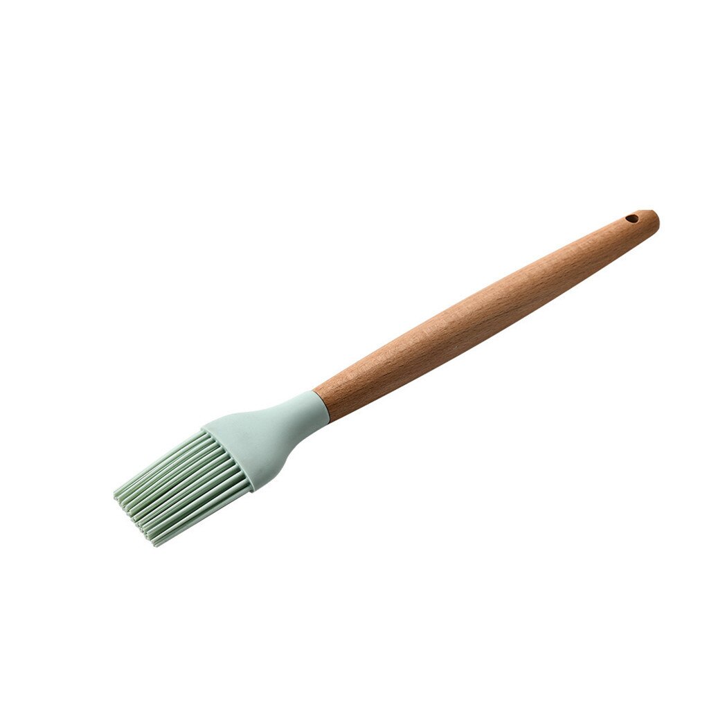 Silikon + holz Geschirr Kochen Utensilien einstellen Wärme beständig Küche Nicht-Stock Kochen Utensilien Backen ToolL * 5 L * 5: H