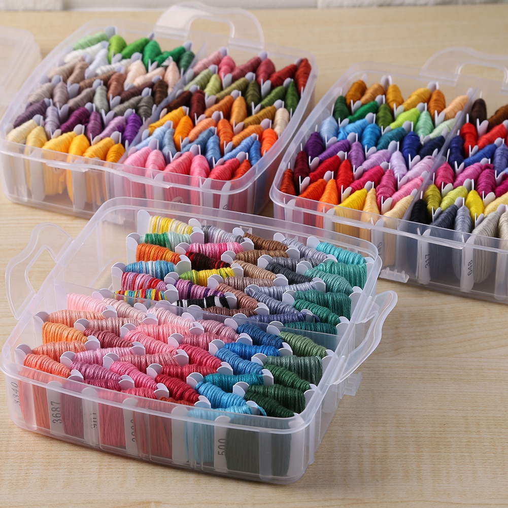 Sewing Floss Box Set 192 Colors Cross Stitch Embroidery Thread Tool Eco-Friendly DIY Sewing Stitching Accessories Crafts