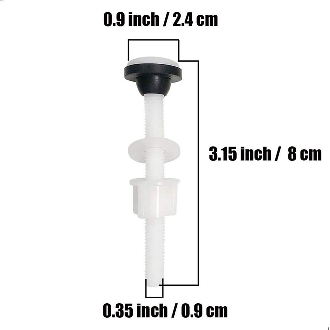 2pcs Toilet Seat Hinge Bolts Screw Fixing Fitting Kit Toilet Seat Plastic Fastener Repair Accessories