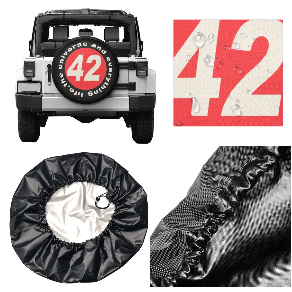 14&quot; 15&quot; 16&quot; 17&quot; Inch Leather Spare Wheel Tire Cover Case Bag Pouch Protector Car Tyres for Jeep Hummer Honda Cars Accessories