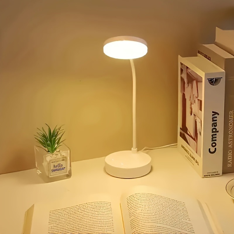 Lampada da scrivania a LED flessibile con dimmer a 3 livelli Alimentata tramite USB Luce calda/bianca per la cura degli occhi, perfetta per la lettura e lo studio dell'home office