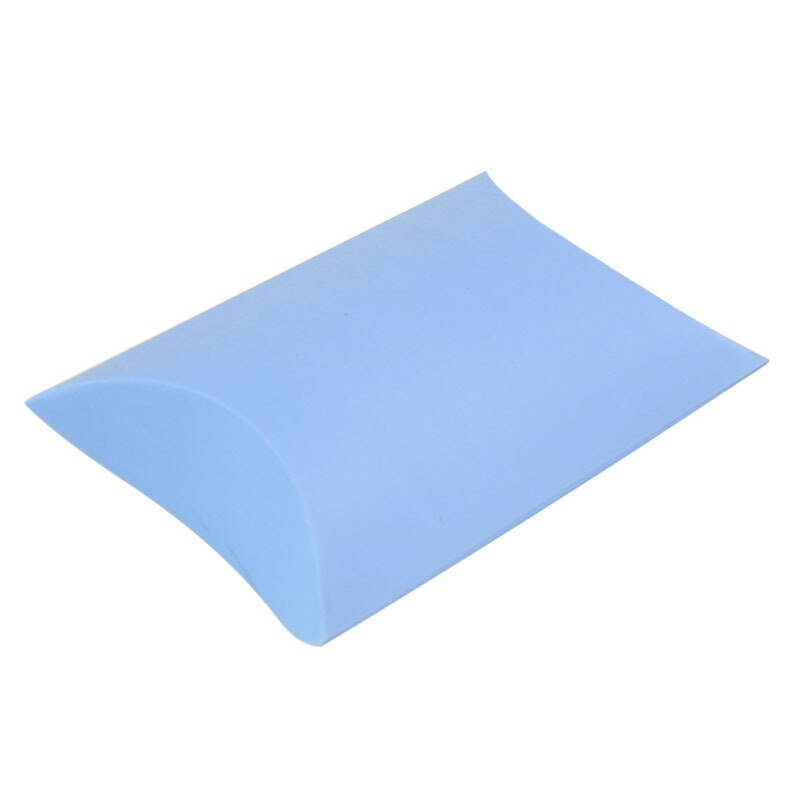 Caja de papel Kraft con forma de almohada para dulces, recuerdo de boda, caja de para pastel de , 50 piezas: Light blue