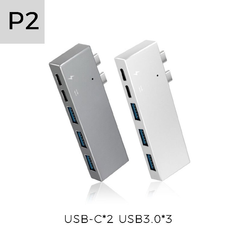 Stacja dokująca robić laptopa USB 3.0 adapter czytnika kart HDMI 4K piorun 3 koncentrator USB C Centrum typu C dla MacBook zawodowiec powietrze 2018 2019 2020: P2