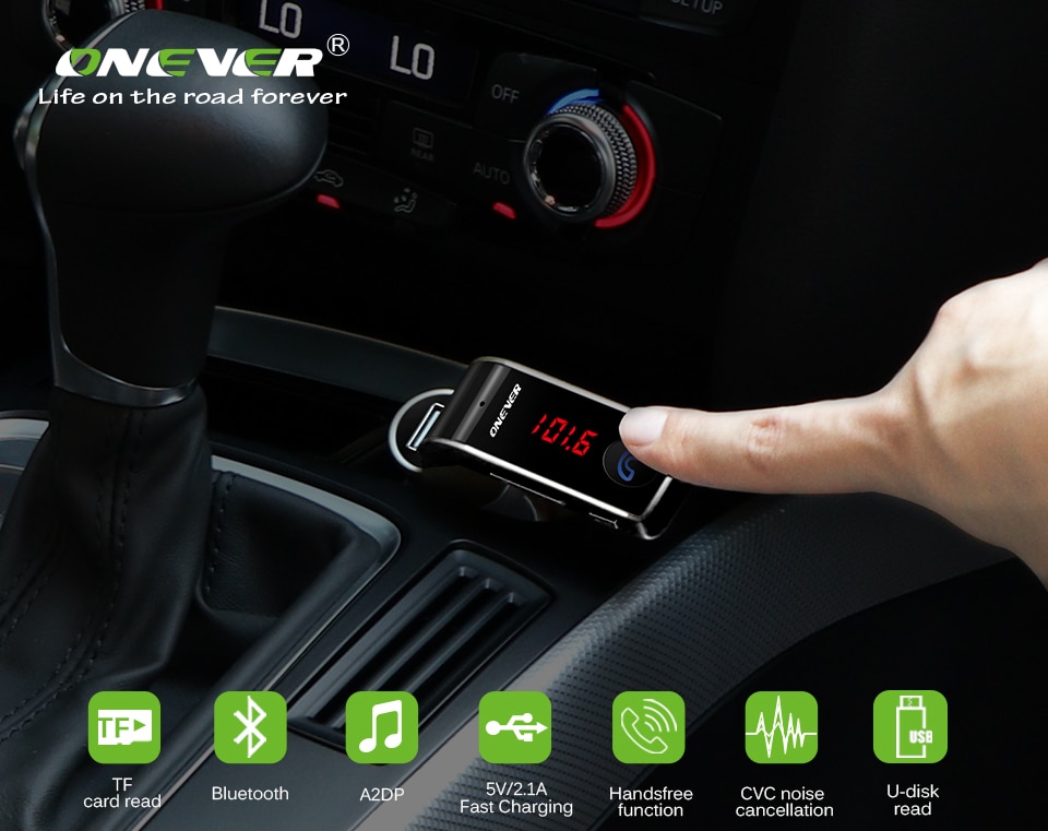 4-In-1 Handsfree Draadloze Bluetooth Fm-zender G7 + Aux Modulator Carkit MP3 Speler Sd usb Lcd Auto Accessoires