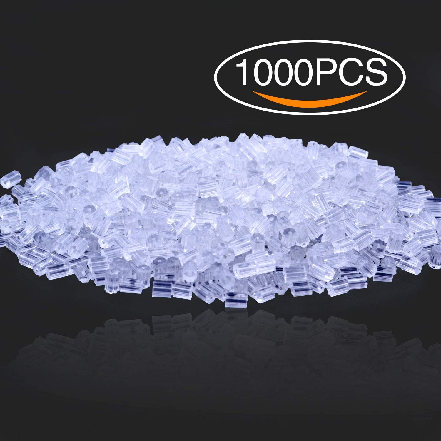 1000Pcs Clear Earring Backs Veiligheid Backs Plastic Kubus Oorbel Draad Stoppers Accessoires Voor Diy Haak Oorbellen Maken Crafting