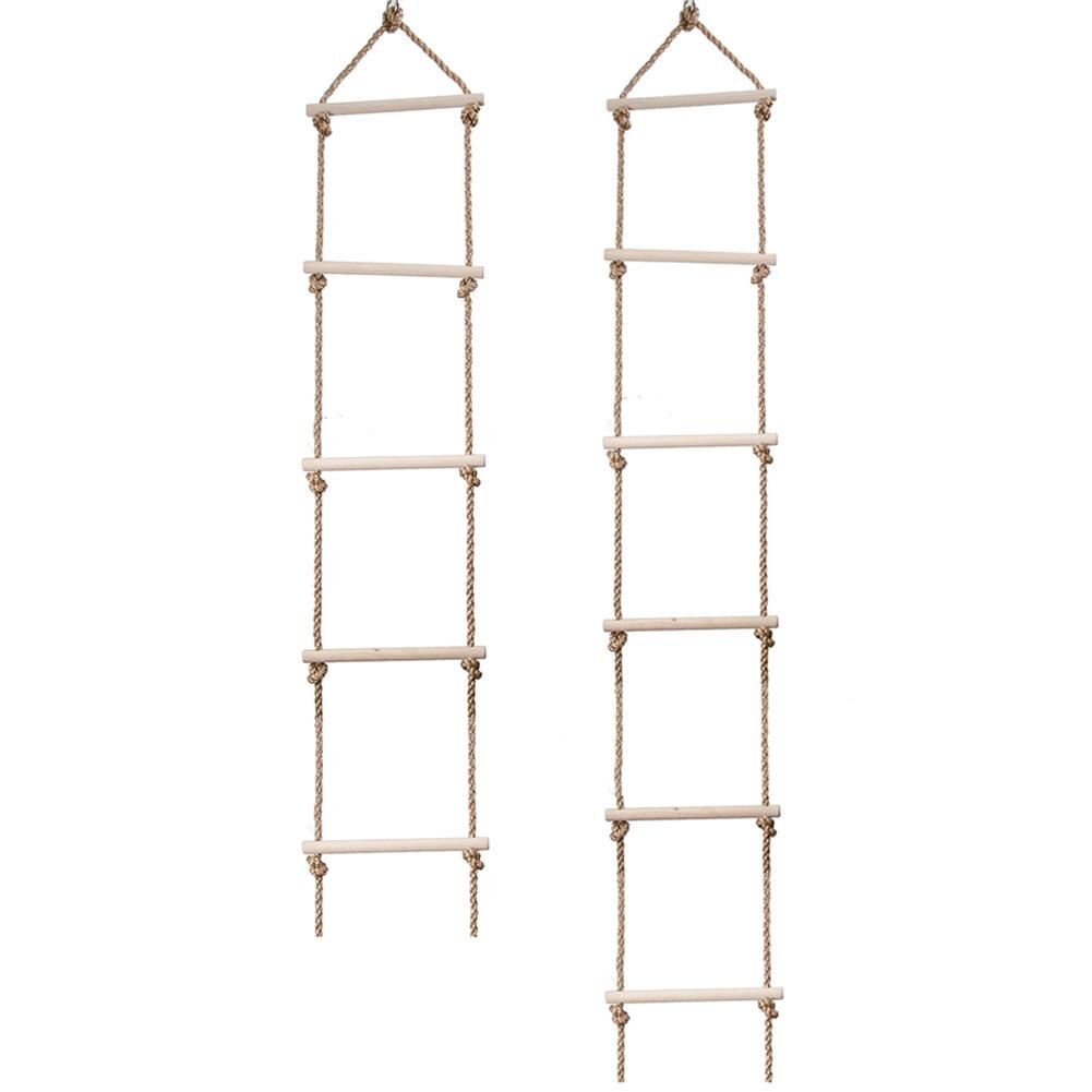 Wooden multistage rope ladder children's climbing ... – Grandado
