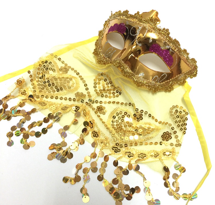 Sexy Lace Veil Venetian Mask Venice Wedding Carnival Party Performance Costume Egyptian princess Lady Mask Masquerade