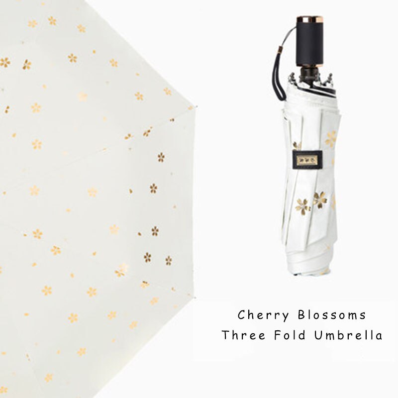 Clear Mini Umbrella Rain Women Flowers Art Parasol Sakura Umbrella Luxury Small Cover Uv Idee Regalo Men Unbrella Corporation 33: Pearl White 3