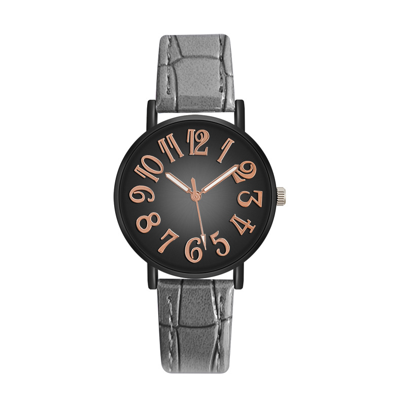 Dameshorloge Antiek lederen bandhorloge Dames quartzhorloges Luxe retro klokcadeau Reloj Mujer: Grey