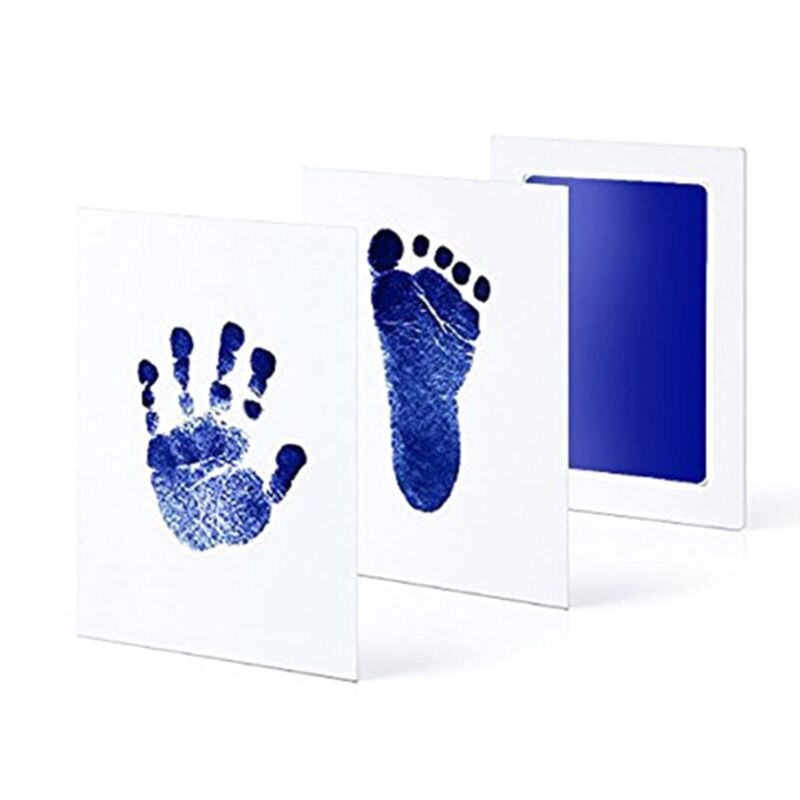 Kits de almohadillas de tinta para huella de bebé, huella de perro o gato, recuerdo seguro, no tóxico,: Azul