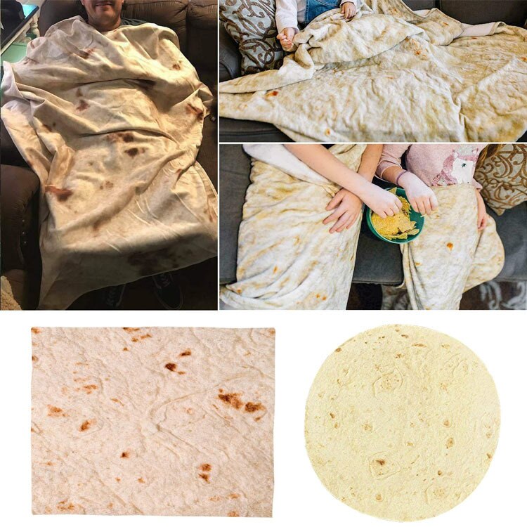 Super Zacht Beddengoed Outlet Mexicaanse Burrito Deken 3D Maïs Warm Flanel Burrito Dekens Fleece Tortilla Dutje Wrap Dekens