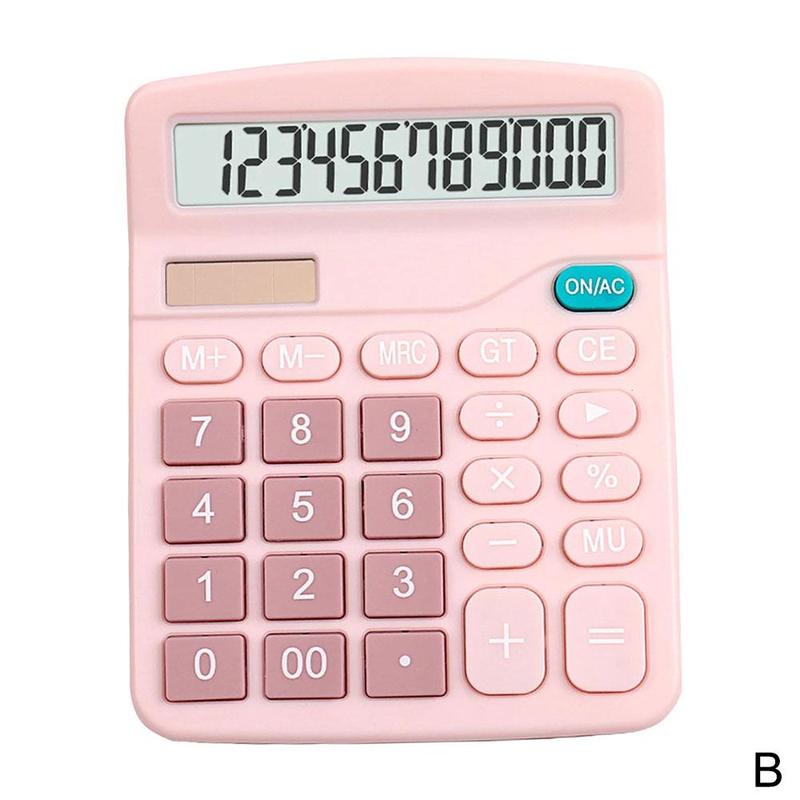 Large Screen Simple Calculator Dual Power Cute Stylish Display Calculator Universal Office Exam Portable Clear Assistant Sc U9e5: B