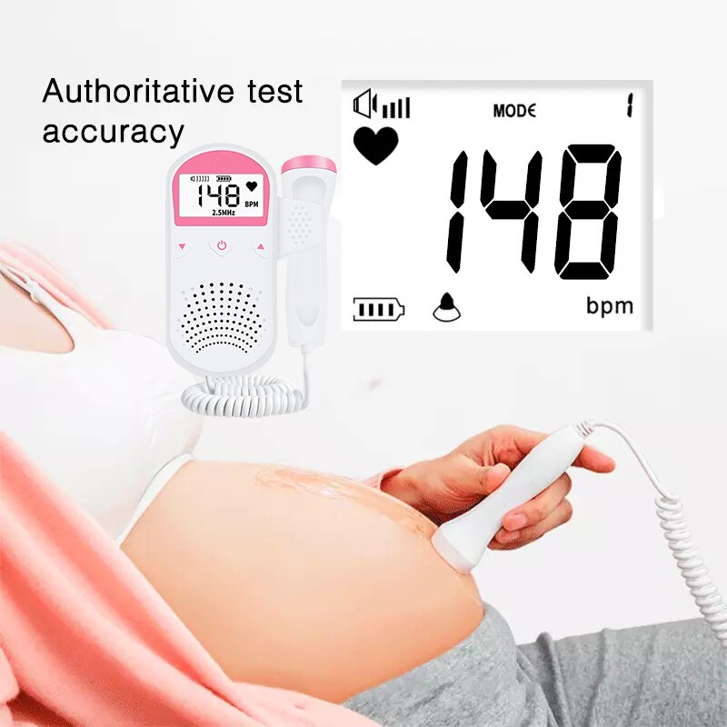 Foetale Doppler Prenatale Sonar Doppler Baby Hartslag Detector Heartbeat Monitor Huishoudelijke Zwangere Vrouwen Handheld