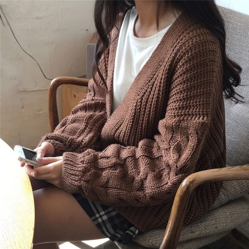 PrinStory Damesvest met lange mouwen, knoopsluiting, gebreide