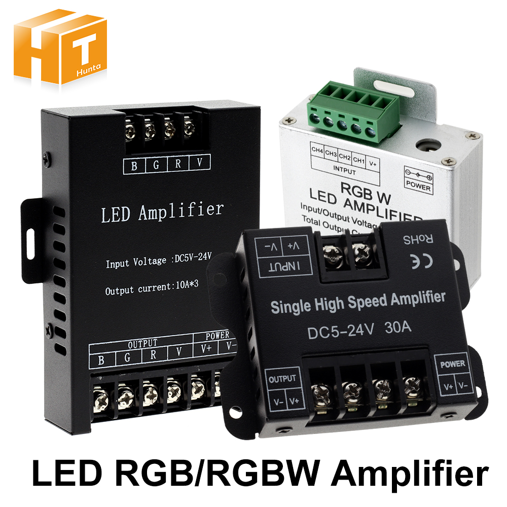 Led rgbw / rgb forstærker  dc5 - 24v 24a 30a output til rgbcct / rgbw / rgb led strip power repeater konsol controller