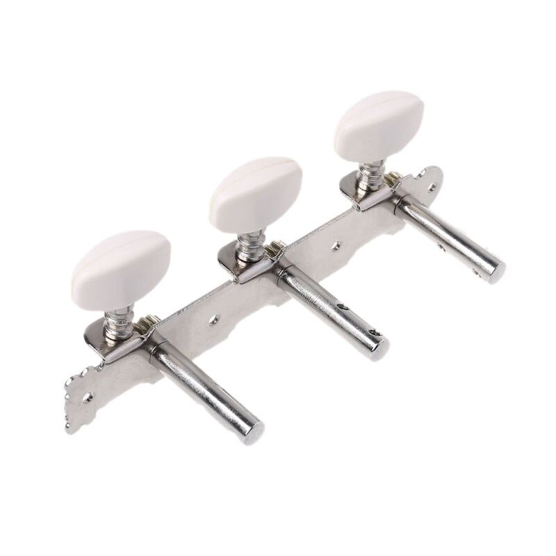Set of 2pcs Classical Silver Guitar Tuner Tuning Machine Heads Keys Pegs Guitar Part Accessories