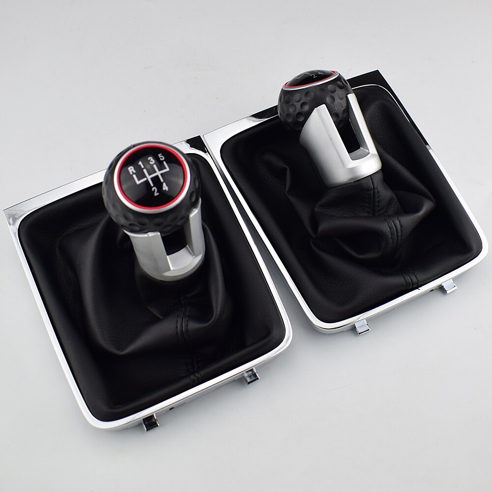Pomo de palanca de cambios para Volkswagen Passat B6, 5 y 6 velocidades, botón de arranque, estructura de polaina, color negro