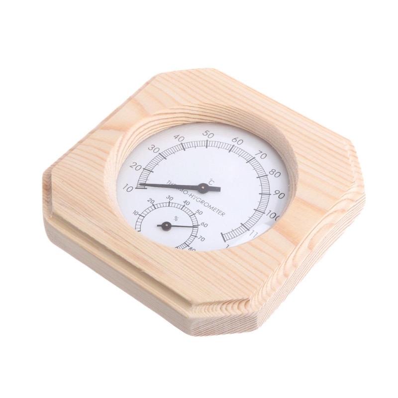 Sauna Hout Thermometer Hygrometer Hygrothermograph Temperatuur Instrument